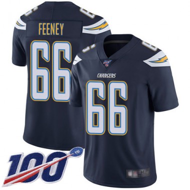 Los Angeles Chargers NFL Football Dan Feeney Navy Blue Jersey Youth Limited #66 Home 100th Season Vapor Untouchable